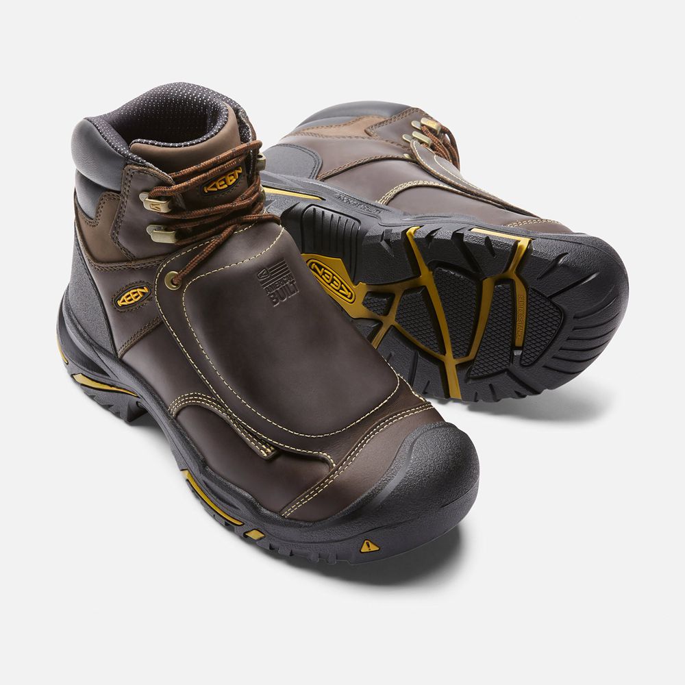 Keen Laarzen Heren Bruin - Mt Vernon 6\" Met (Steel Toe) - 65308-HWCN